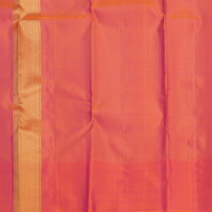Hayagrivas Handloom Orangish-Pink Kanjivaram Silk Saree KBF698G1-1