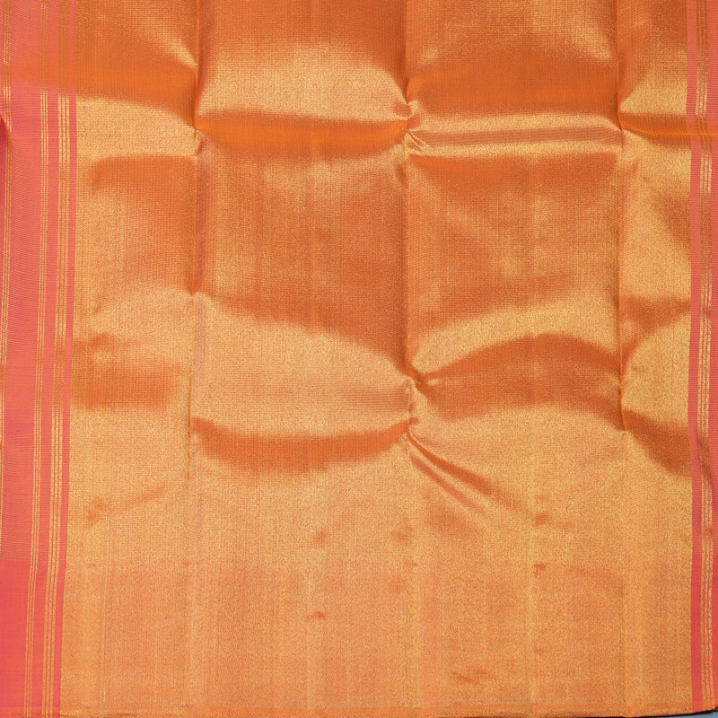 Hayagrivas Handloom Orangish-Pink Kanjivaram Silk Saree KBF698G1-1