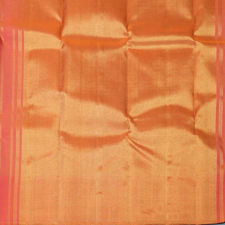 Hayagrivas Handloom Orangish-Pink Kanjivaram Silk Saree KBF698G1-1