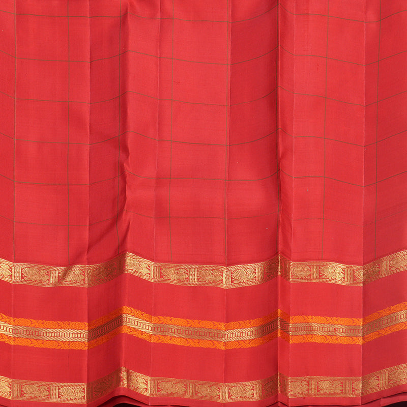Hayagrivas Handloom Lemon Yellow Kanjivaram Silk Saree with Ganga Jamuna Border KBF698G3-1