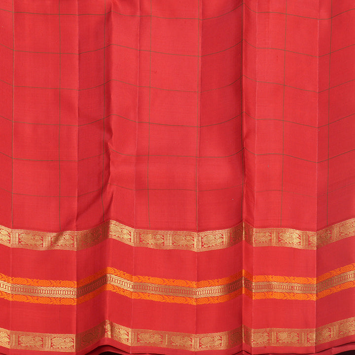 Hayagrivas Handloom Lemon Yellow Kanjivaram Silk Saree with Ganga Jamuna Border KBF698G3-1