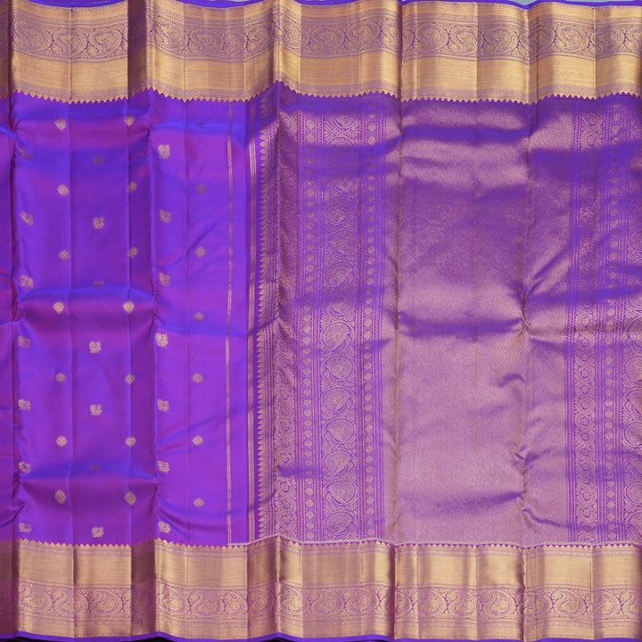 Hayagrivas Handloom Purple Kanjivaram Silk Saree KBF699G1-1