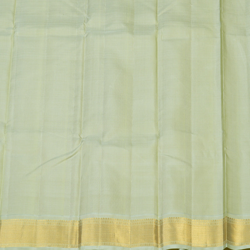 Hayagrivas Handloom Purple Kanjivaram Silk Saree with Powder Green Border KBF69D6-1