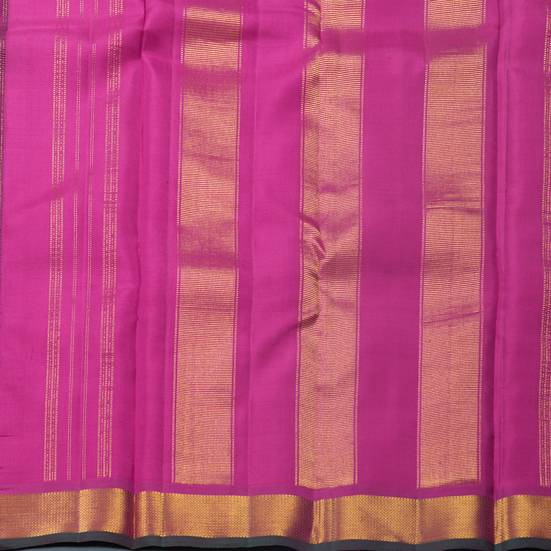 Hayagrivas Handloom Purple Kanjivaram Silk Saree with Rani Pink Border KBF700G1-2