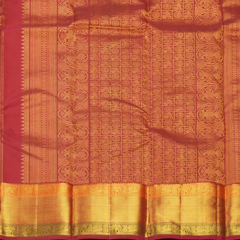 Hayagrivas Handloom Red Kanjivaram Silk Saree KBF700G2-1