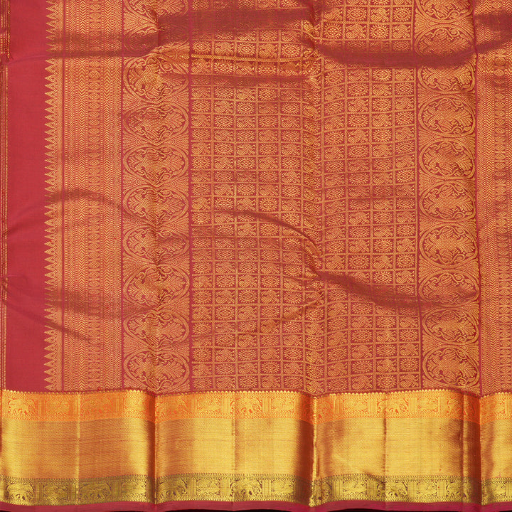 Hayagrivas Handloom Red Kanjivaram Silk Saree KBF700G2-1