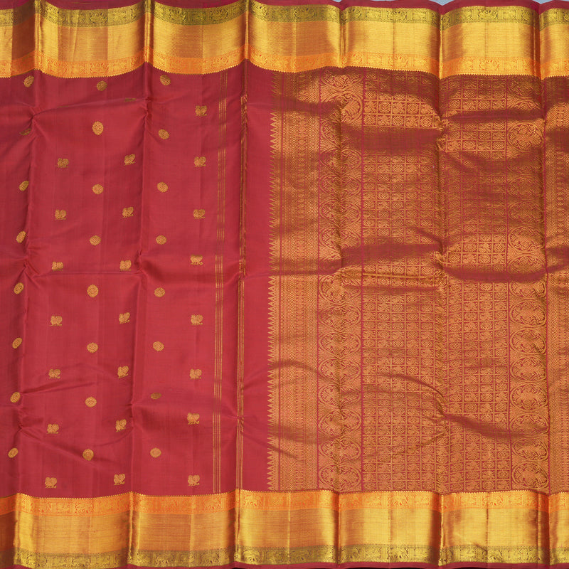 Hayagrivas Handloom Red Kanjivaram Silk Saree KBF700G2-1
