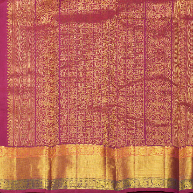 Hayagrivas Handloom Magenta Kanjivaram Silk Saree KBF700G2-2