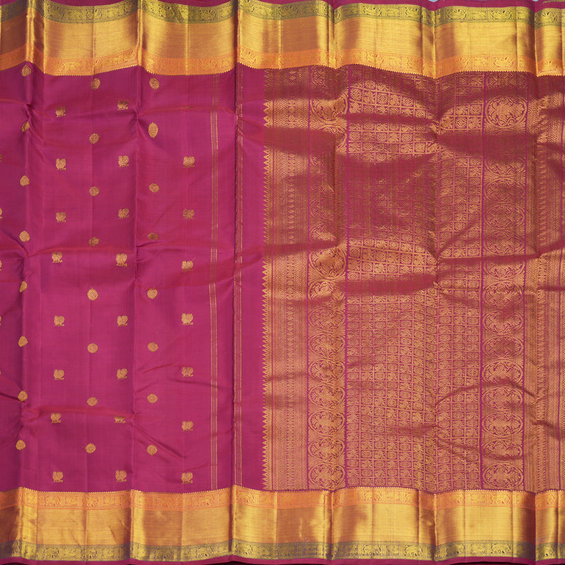 Hayagrivas Handloom Magenta Kanjivaram Silk Saree KBF700G2-2