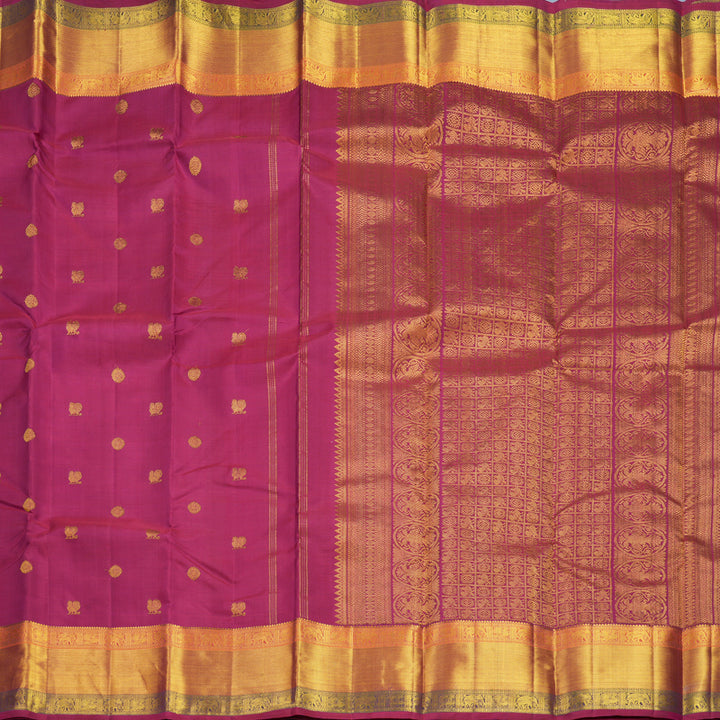 Hayagrivas Handloom Magenta Kanjivaram Silk Saree KBF700G2-2
