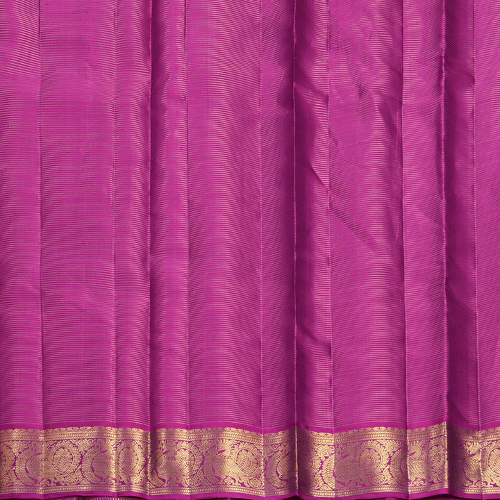 Hayagrivas Handloom Lilac Kanjivaram Silk Saree with Magenta Border KBF701G2-1