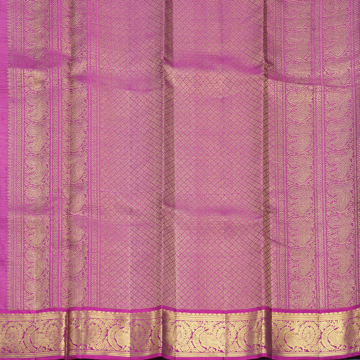 Hayagrivas Handloom Lilac Kanjivaram Silk Saree with Magenta Border KBF701G2-1