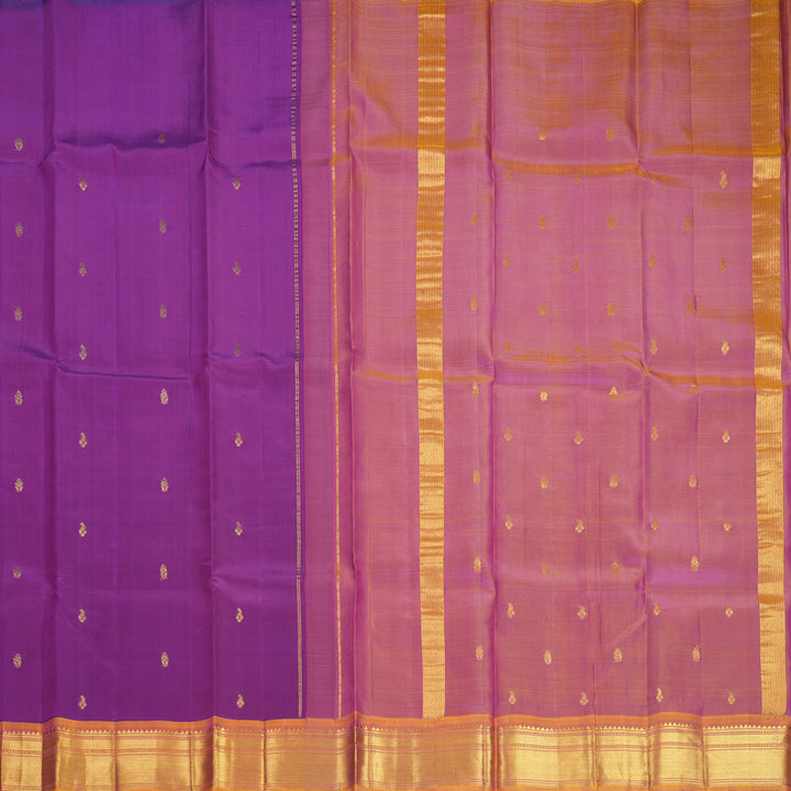 Hayagrivas Purple Pure One-sided border Kanjivaram Silk Saree KBF703G1-12