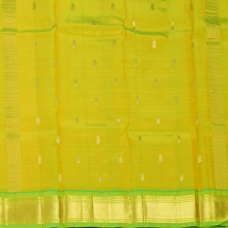 Hayagrivas Mambazham Orange Pure One-sided border Kanjivaram Silk Saree KBF703G1-24