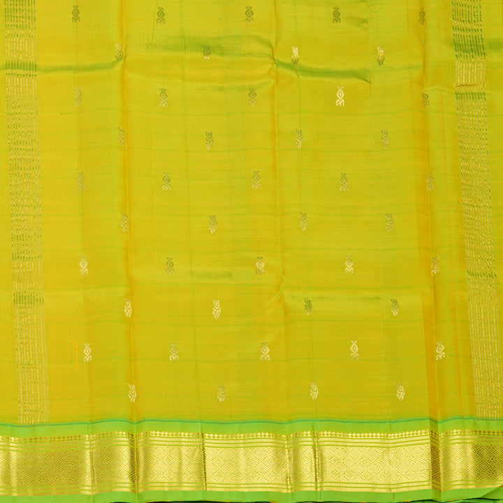 Hayagrivas Mambazham Orange Pure One-sided border Kanjivaram Silk Saree KBF703G1-24