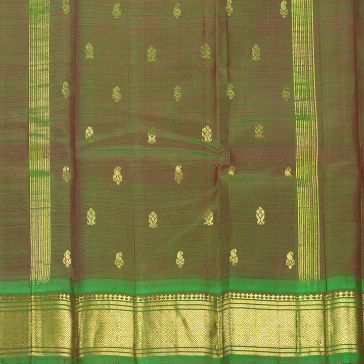 Hayagrivas Maroon Pure One-sided border Kanjivaram Silk Saree KBF703G1-30