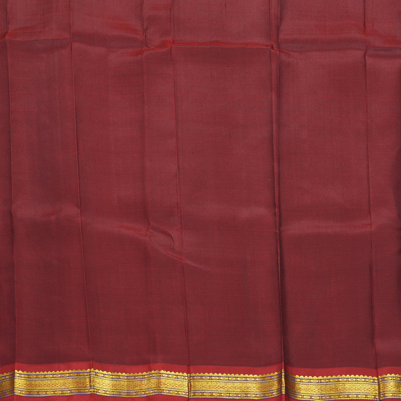 Hayagrivas Handloom Wine Purple Kanjivaram Silk Saree with Red Border KBF703G2-2