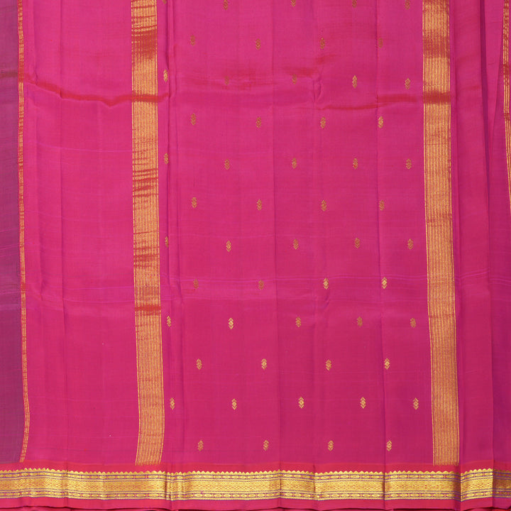 Hayagrivas Handloom Purple Kanjivaram Silk Saree with Pink Border KBF703G2-3