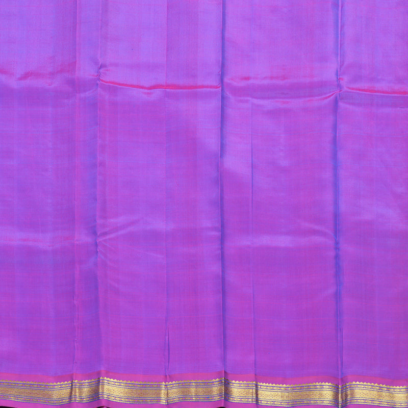 Hayagrivas Handloom Ananda Blue Kanjivaram Silk Saree with Magenta Border KBF703G2-9