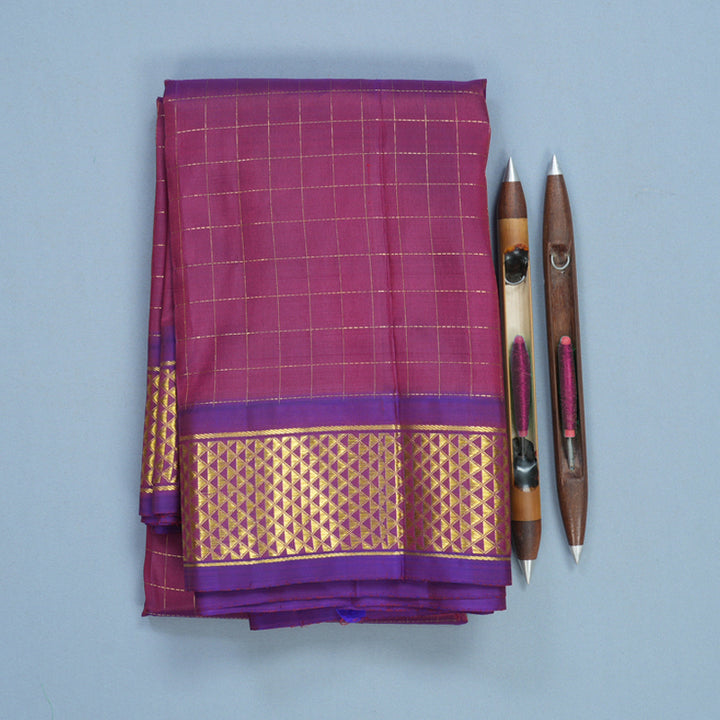 Hayagrivas Handloom Wine Purple Kanjivaram Silk Saree KBF703G4-2