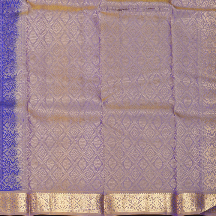 Hayagrivas MS Blue Handloom Kanjivaram Silk Saree KBF703G5-8