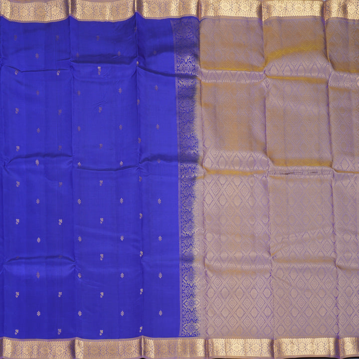 Hayagrivas MS Blue Handloom Kanjivaram Silk Saree KBF703G5-8