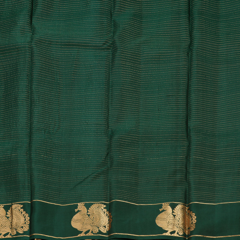 Hayagrivas Handloom Bottle Green Kanjivaram Silk Saree KBF705G2-2