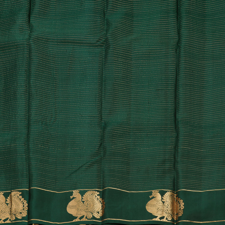 Hayagrivas Handloom Bottle Green Kanjivaram Silk Saree KBF705G2-2