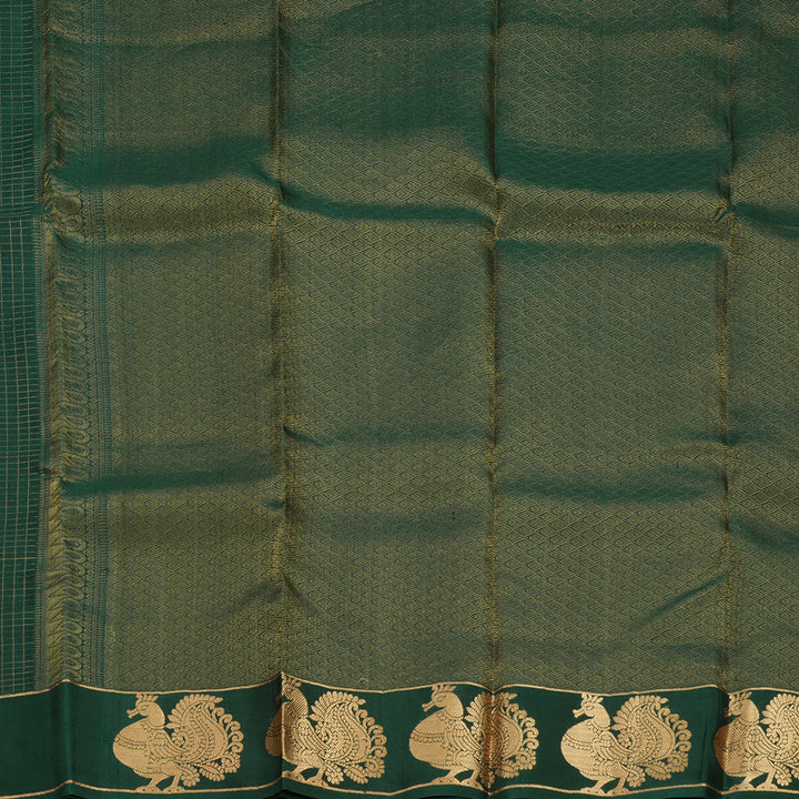 Hayagrivas Handloom Bottle Green Kanjivaram Silk Saree KBF705G2-2