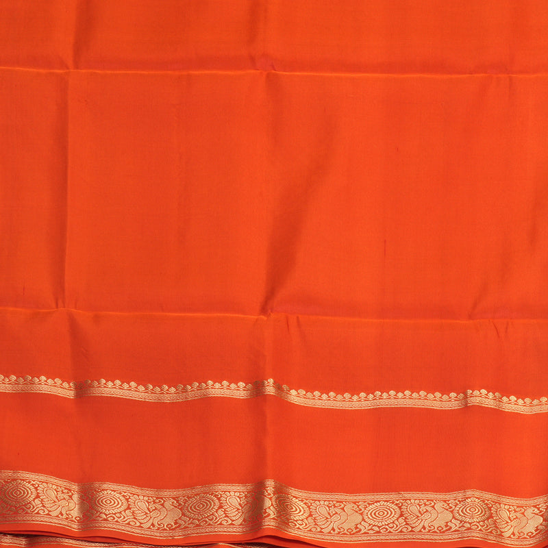 Hayagrivas Bright Teal Handloom Soft Silk Saree KBF705G3-3