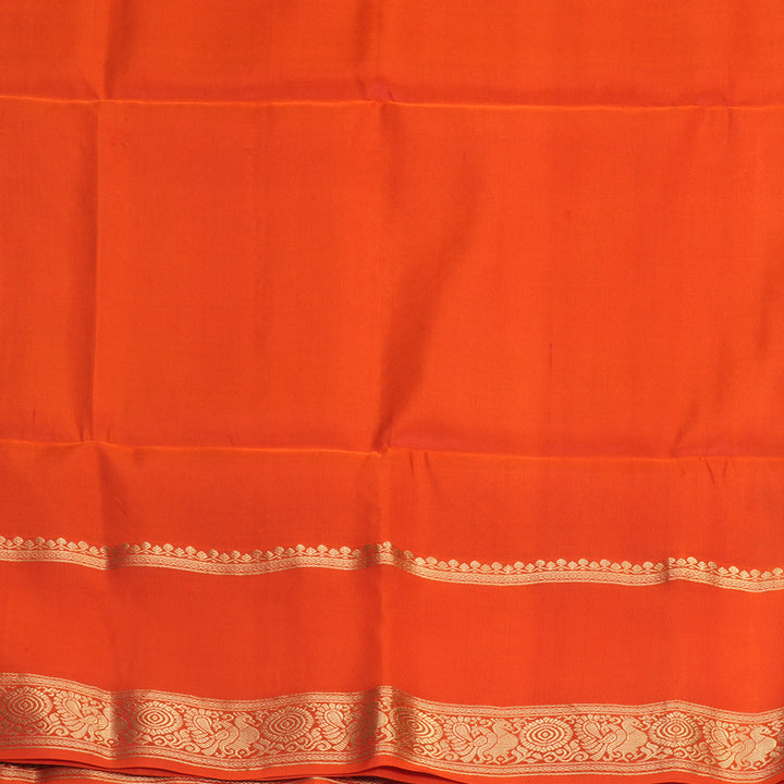 Hayagrivas Bright Teal Handloom Soft Silk Saree KBF705G3-3