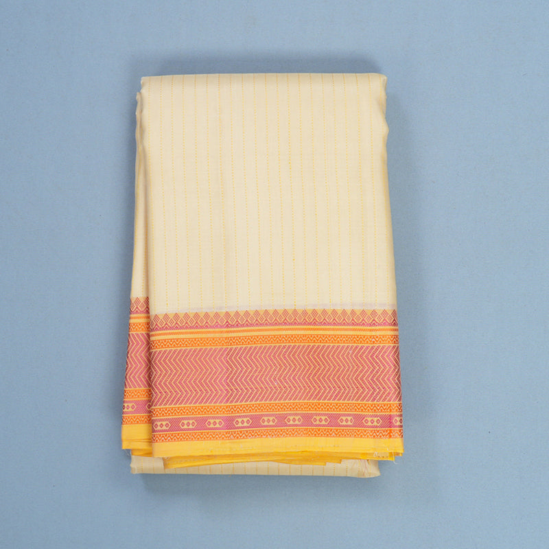 Hayagrivas Handloom Sandal Kanjivaram Silk Saree with Yellow Border KBF706G15-5