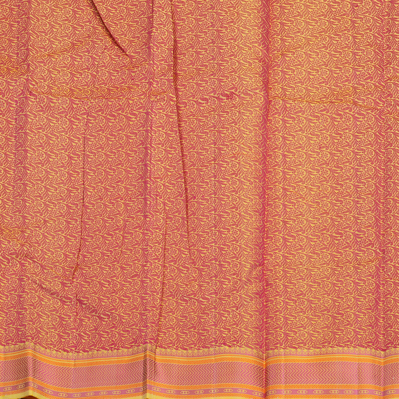 Hayagrivas Handloom Sandal Kanjivaram Silk Saree with Yellow Border KBF706G15-5