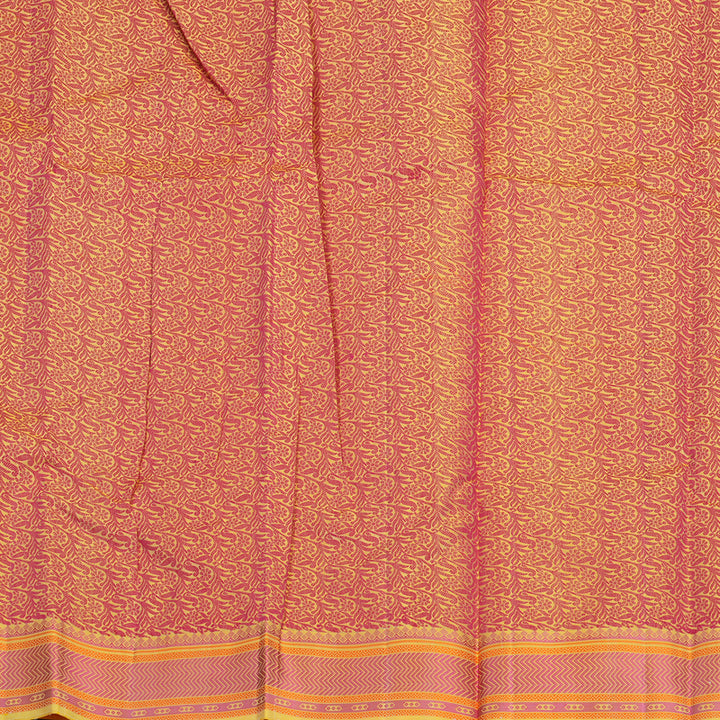 Hayagrivas Handloom Sandal Kanjivaram Silk Saree with Yellow Border KBF706G15-5
