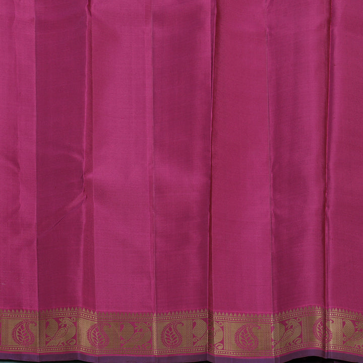 Hayagrivas Handloom Brown Kanjivaram Silk Saree with Magenta Border KBF706G16-2