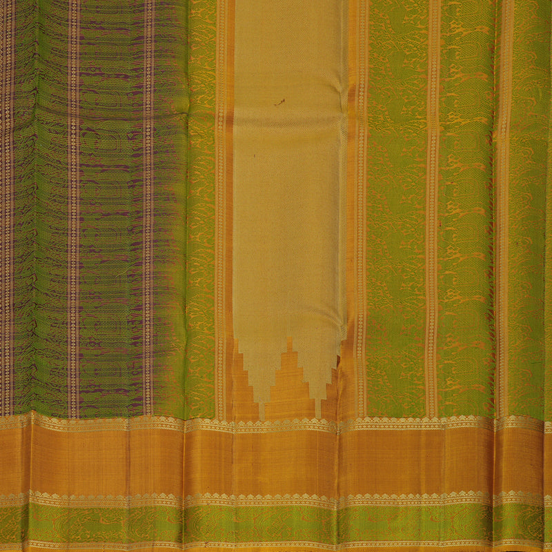 Hayagrivas Handloom Burgundy Kanjivaram Silk Saree with Golden Mustard Border KBF706G19-7