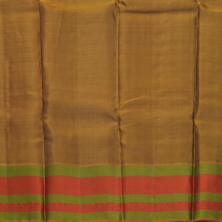 Hayagrivas Handloom Dark Blue Kanjivaram Silk Saree with Honey Shade Border KBF706G23-6
