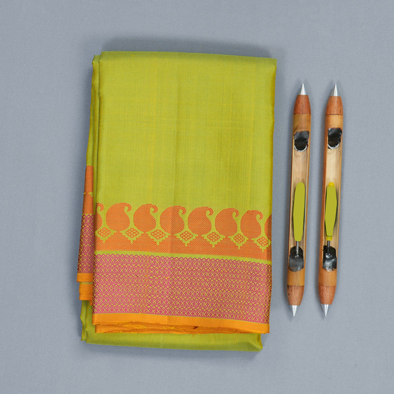 Hayagrivas Handloom Pista Green Kanjivaram Silk Saree KBF706G4-3