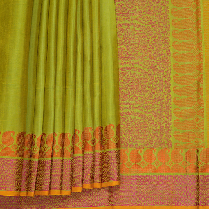 Hayagrivas Handloom Pista Green Kanjivaram Silk Saree KBF706G4-3