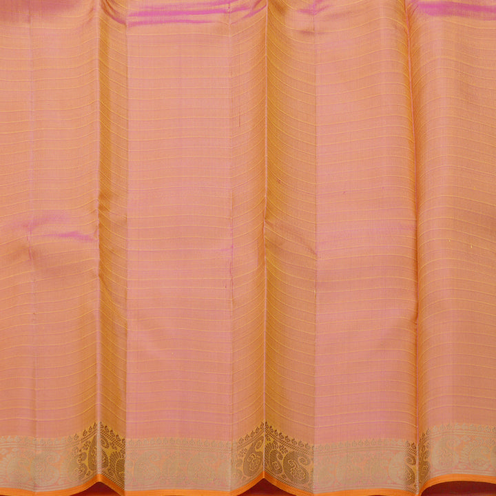 Hayagrivas Handloom Yellow Kanjivaram Silk Saree with Pink Border KBF706G7-1