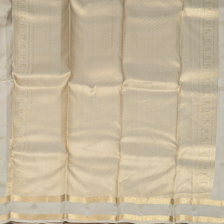Hayagrivas Handloom Greige Kanjivaram Silk Saree KBF707G1-25
