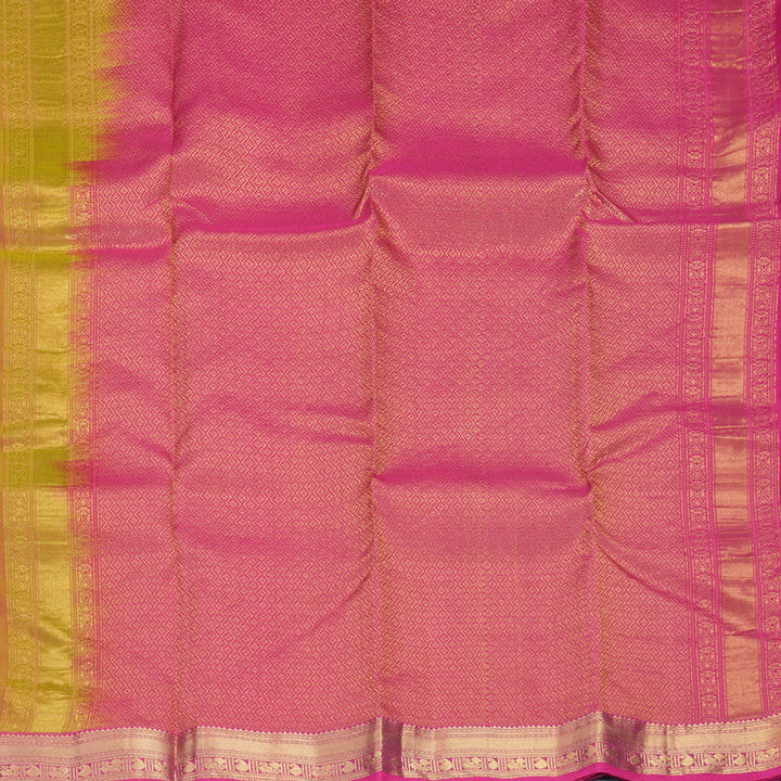 Hayagrivas Handloom Manthalir Kanjivaram Silk Saree with Pink Border KBF707G1-5