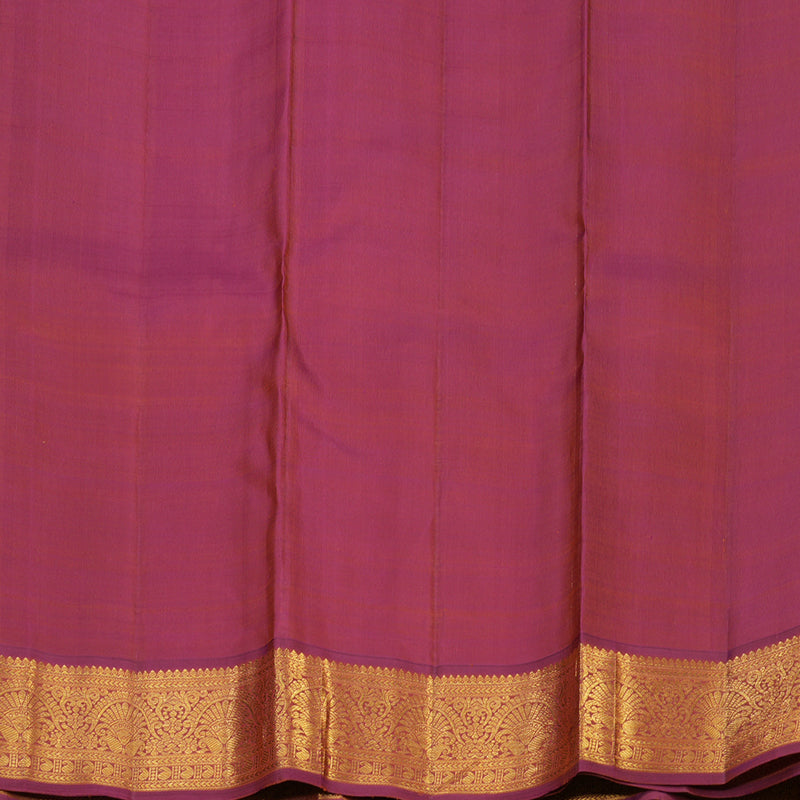 Hayagrivas Handloom Yellow Kanjivaram Silk Saree with Magenta Border KBF70D1-1
