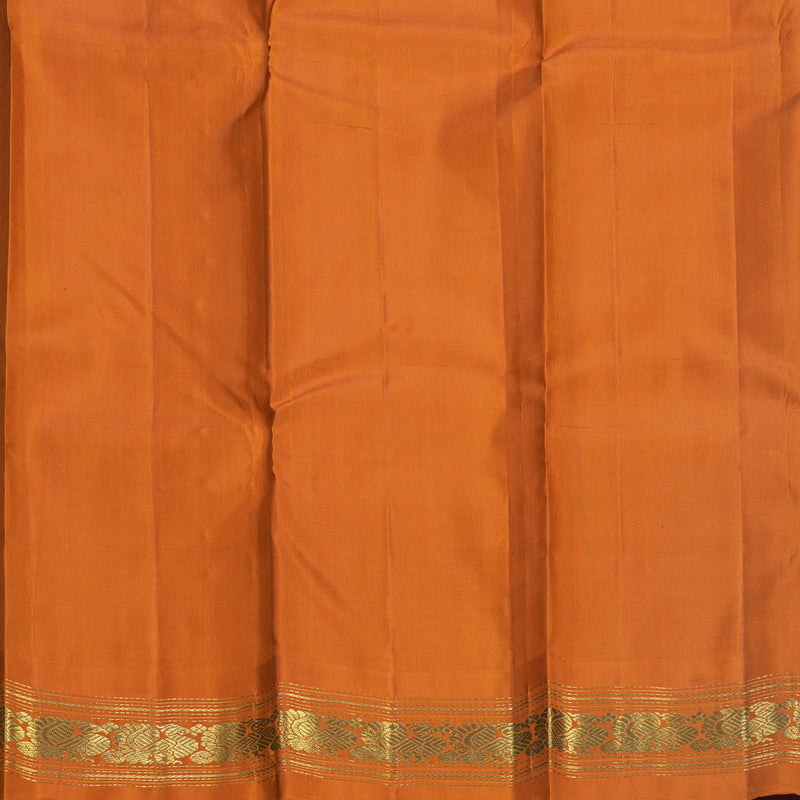 Hayagrivas Handloom Maroon Kanjivaram Silk Saree with Deep Orange Border KBF712G2-1