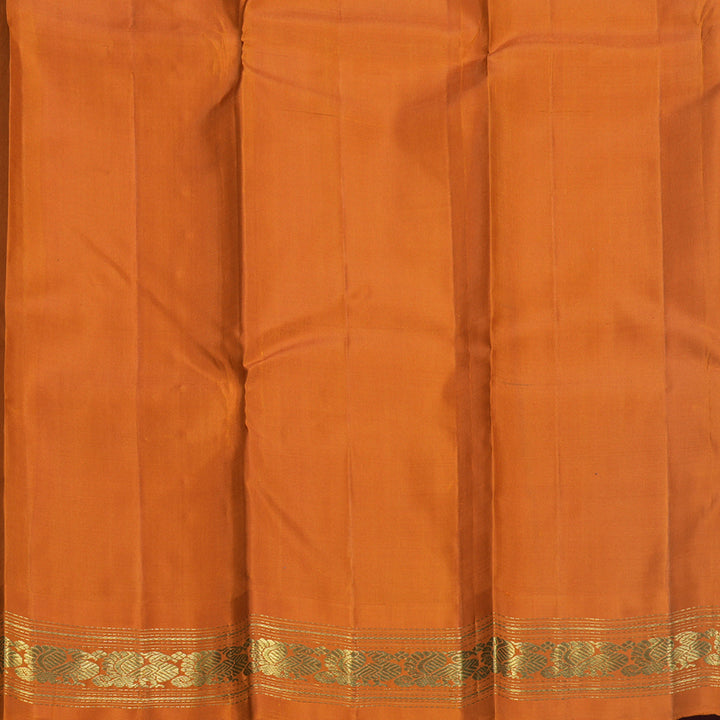 Hayagrivas Handloom Maroon Kanjivaram Silk Saree with Deep Orange Border KBF712G2-1
