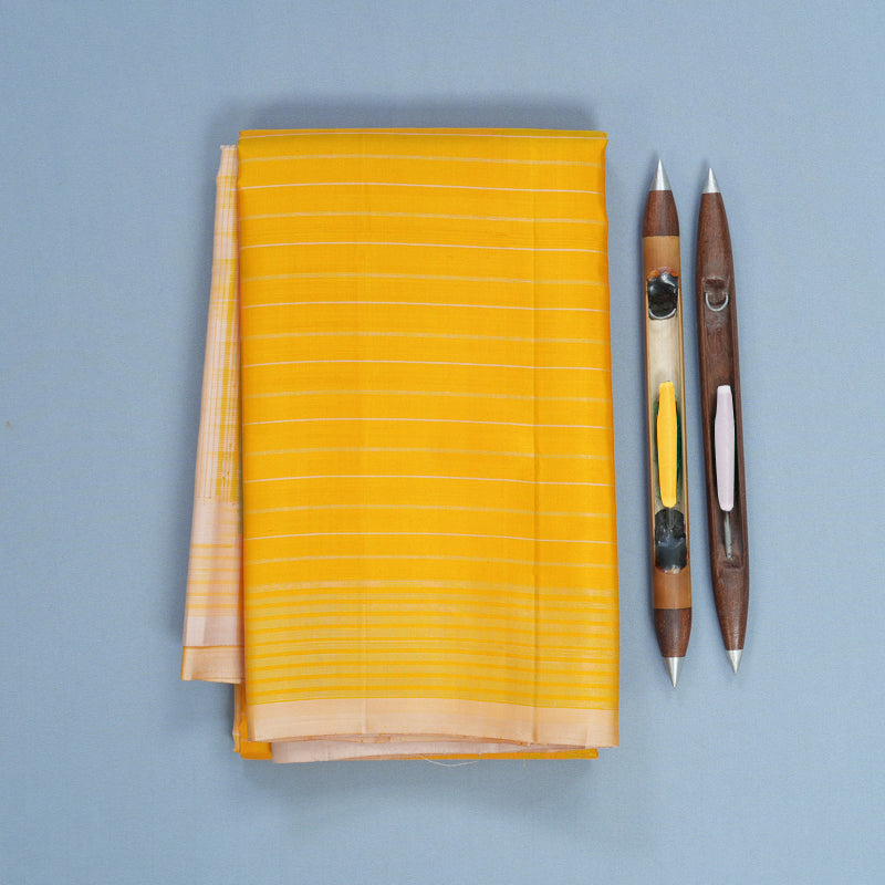 Hayagrivas Handloom Yellow Kanjivaram Silk Saree KBF713G1-1