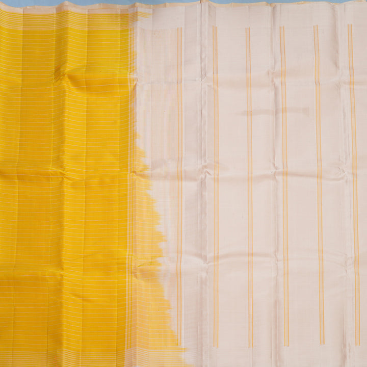 Hayagrivas Handloom Yellow Kanjivaram Silk Saree KBF713G1-1