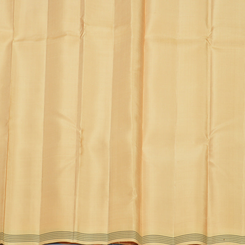 Hayagrivas Handloom Rust Orange Kanjivaram Silk Saree with Sandal Border KBF713G4-1