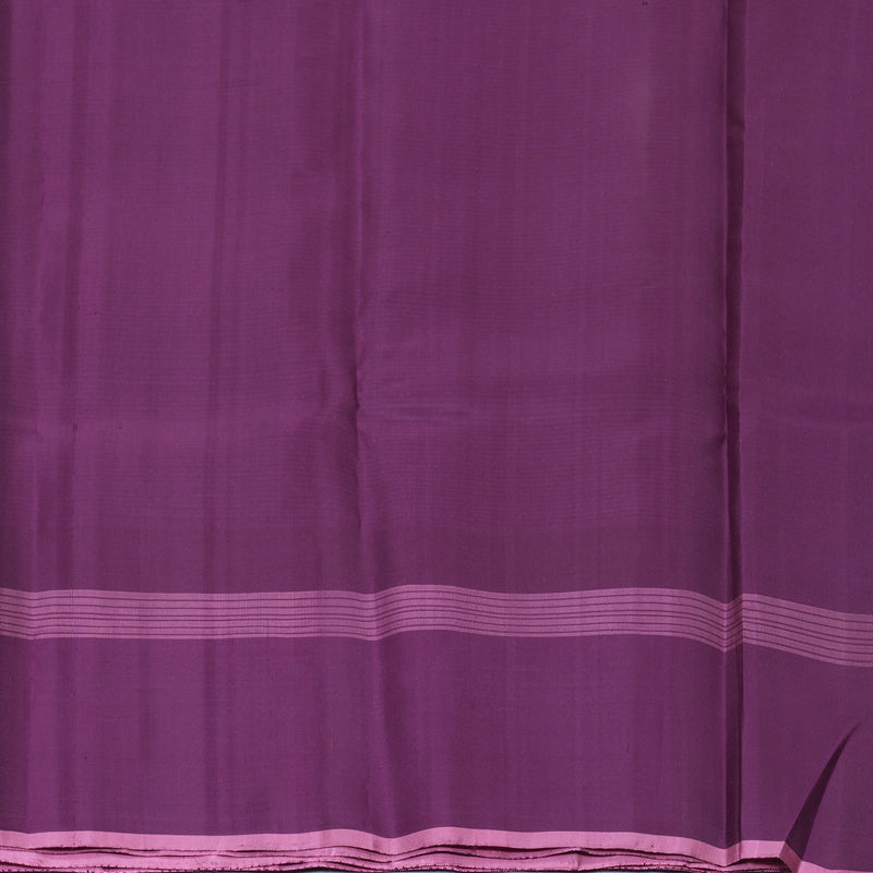 Hayagrivas Handloom Sky Blue &amp; Plum Purple (Zasa Zasa Kattam) Kanjivaram Silk Saree KBF713G5-2