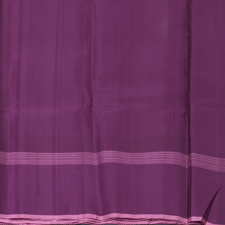 Hayagrivas Handloom Sky Blue &amp; Plum Purple (Zasa Zasa Kattam) Kanjivaram Silk Saree KBF713G5-2